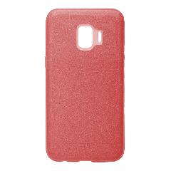 Накладка Samsung J2 Core/J260F силиконовая с пластиковой вставкой блестящая красная