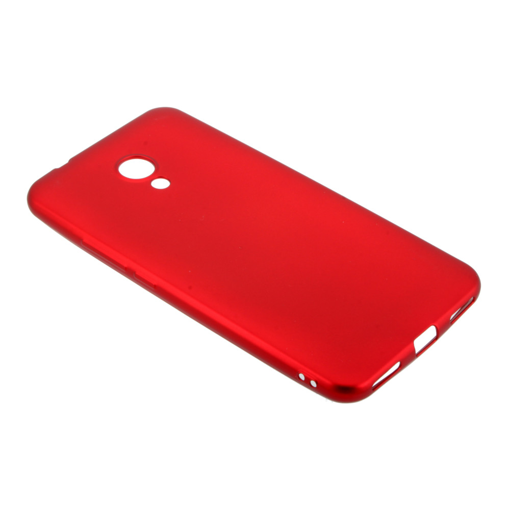 Накладка Meizu M5s силиконовая под тонкую кожу красная