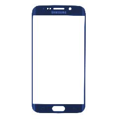 Закаленное стекло Samsung G925F/S6 Edge закругленное синее ОРИГИНАЛ