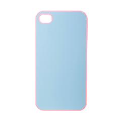 Накладка iPhone 4/4G/4S для сублимации со вставкой, пластик розовый