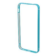 Бампер на iPhone 5/5S металлический голубой