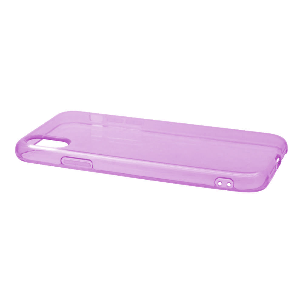 Накладка iPhone XR Silicone Case силиконовая прозрачная сиреневая