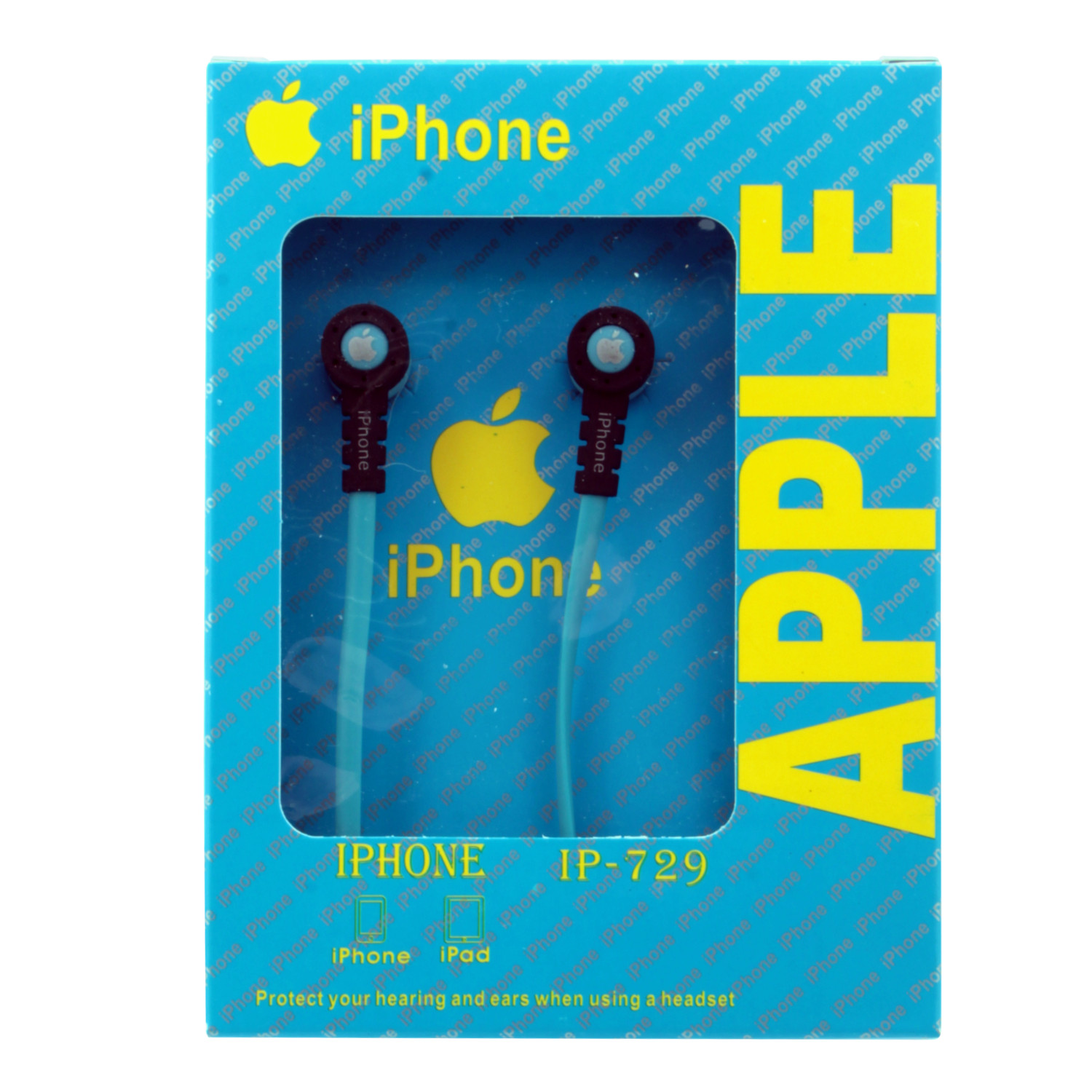 Наушники iPhone IP-729 вакуумные синие
