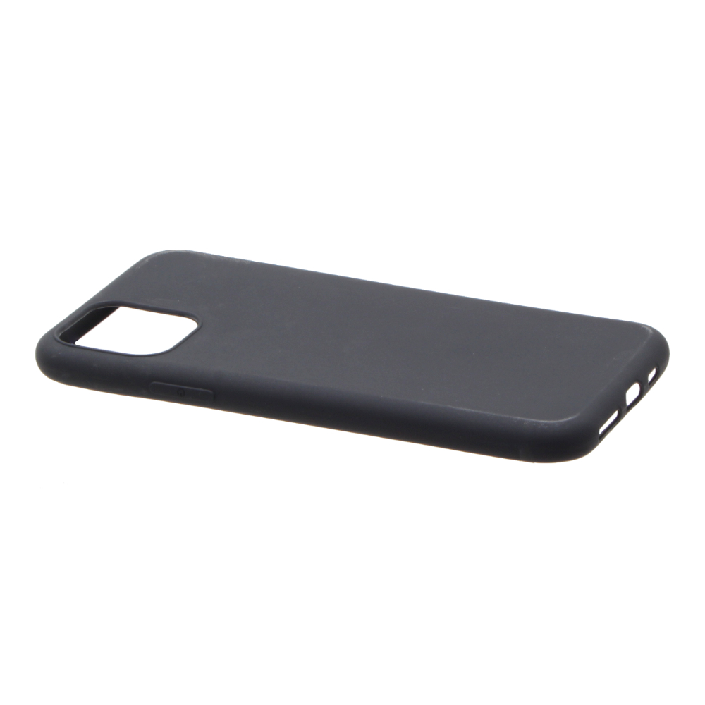 Накладка iPhone 11 Pro резиновая матовая однотонная черная