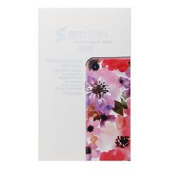 Наклейка iPhone X на корпус SFC SKIN Цветы розово-фиолетовые