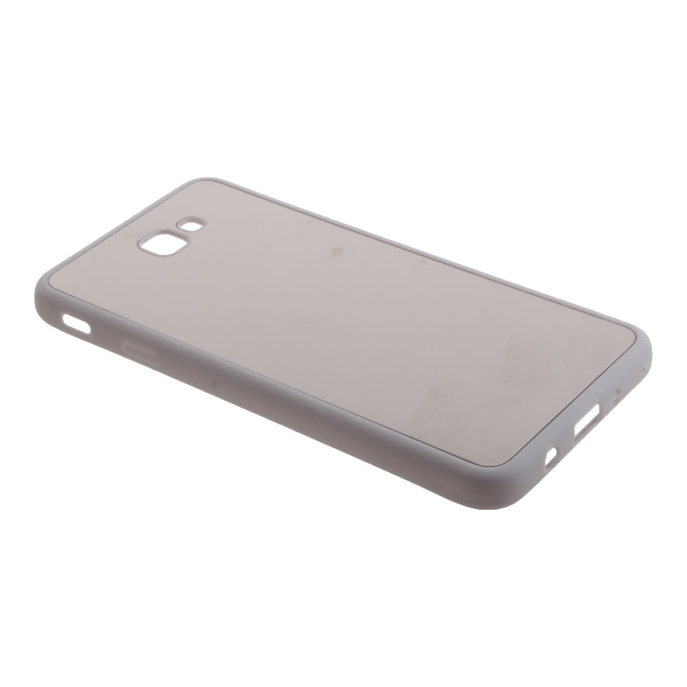 Накладка Samsung J7 Prime/G610 силиконовая зеркальная серебро