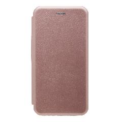 Книжка Samsung A8 Plus 2018/A730F розовое золото горизонтальная на магните