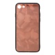 Накладка iPhone 7/8 пластиковая с резиновым бампером стеклянная Геометрическая абстракция бронза