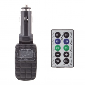 FM-модулятор KC-210 USB, Micro SD, SD, AUX, пульт в коробочке