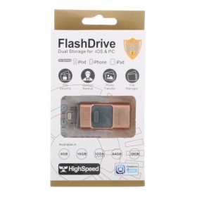 К.П. USB 32 Гб для iOs/Android/Mac, PC FlashDrive LXM L03/L06 золото