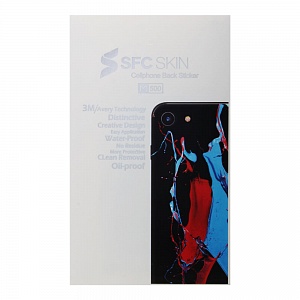 Наклейка iPhone 6/6S на корпус SFC SKIN Краска синяя и красная