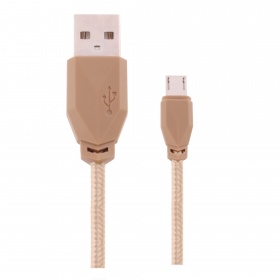 Кабель micro USB Awei CL-982 текстильный золото 1000 мм