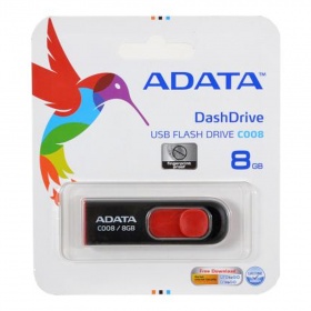 К.П. USB 8 Гб A-Data C008 черно-красная