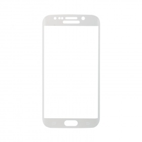 Закаленное стекло Samsung G925F/S6 Edge закругленное белое