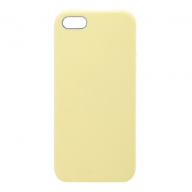 Накладка iPhone 5/5S/SE Silicone Case прорезиненная желтая