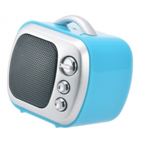 Стереоколонка Bluetooth U14B Micro SD голубая