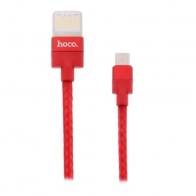 Кабель micro USB Hoco U55 текстильный красный 1200 мм