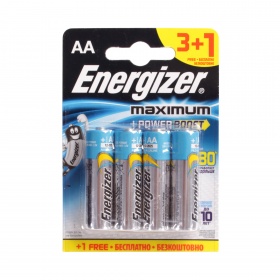 Элемент питания LR6 Energizer Maximum (3+1 на блистере)
