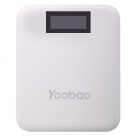 Накопитель энергии 10000mAh Yoobao пластик с дисплеем белый  