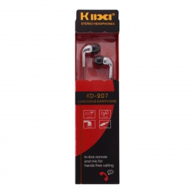 Наушники Kipa KD-207 с микрофоном кабель 120см серебро