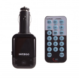 FM-модулятор INTEGO FM-110 USB, Micro SD,  SD, AUX, LCD, пульт