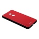 Накладка Xiaomi Redmi Note 4 пластиковая с резиновым бампером стеклянная красная