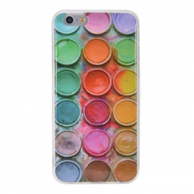 Накладка iPhone 6/6S силиконовая лаковая антигравитационная Краски