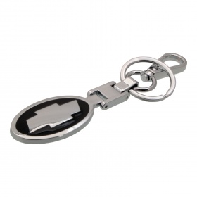 Брелок для ключей с кольцом и карабином хром Chevrolet