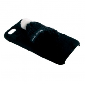 Накладка iPhone 5/5S/SE пластиковая с шапочкой черная