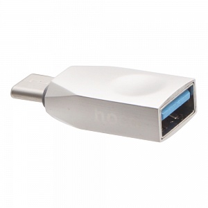 Кабель-переходник OTG (TypeC вход - USB выход) Hoco UA9 серебро
