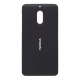 Накладка Nokia 6 резиновая под кожу с логотипом черная