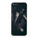 Накладка iPhone 5/5S/SE силиконовая лаковая антигравитационная Девушка-боец