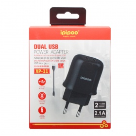 СЗУ с 2 USB 2,1A + кабель USB Micro Ipipoo XP-11 черный