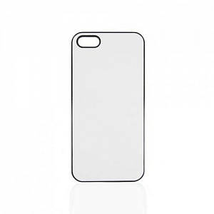 Накладка iPhone 5/5G/5S для сублимации со вставкой, пластик черный