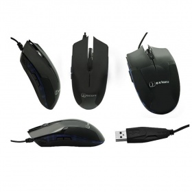 Мышь OXION OMS011BK черная, оптическая ИГРОВАЯ, 800/1200/1600 DPII, 6кн, USB