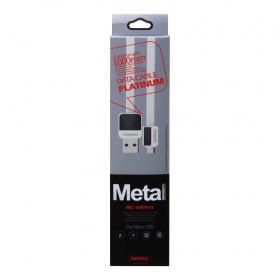 Кабель micro USB Remax Metal RC-044m плоский белый 1000 мм