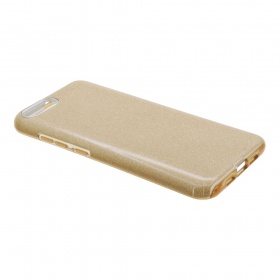 Накладка Xiaomi Mi 6 силиконовая с пластиковой вставкой блестящая золото