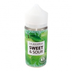 Жидкость для электронных сигарет Ice Paradise Sweet sour 100мл (креп-3мг) (Зеленое яблоко с кактусом