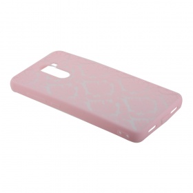Накладка Xiaomi Redmi 4 пластиковая с силиконовым бампером узоры Kenzo кружево розовая
