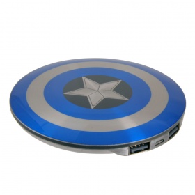 Накопитель энергии 6800mAh Мстители Капитан Америка синий