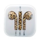 Гарнитура для iPhone (3,5мм) с рисунками леопард ОРИГИНАЛ