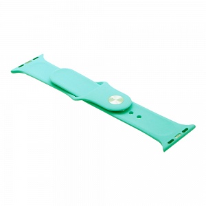 Браслет для Apple Watch 38/40 мм силиконовый зеленая пастель