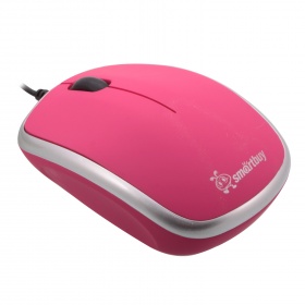 Мышь SmartBuy 313 оптическая, 1000 dpi розовая-серебро