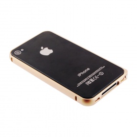 Бампер на iPhone 4/4S металлический золото