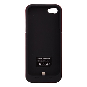 Чехол-АКБ iPhone 5/5S 2500 mAh черно-красный