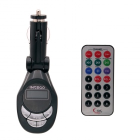 FM-модулятор INTEGO FM-102 USB, Micro SD, SD, AUX, LCD, пульт
