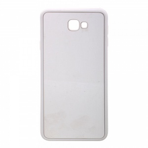 Накладка Samsung J7 Prime/G610 силиконовая зеркальная серебро