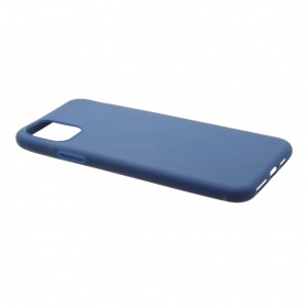 Накладка iPhone 11 Pro Max резиновая матовая однотонная синяя