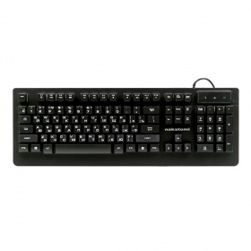 Клавиатура Nakatomi Gaming KG-33U , USB, игровая с подсветкой, корпус металл, черная