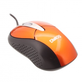 Мышь Dialog MOP-22SU USB, оптич. 3 кнопки, 800 dpi черно-оранжевая